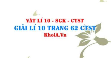 Giải Vật lí 10 trang 62 Chân trời Sáng tạo